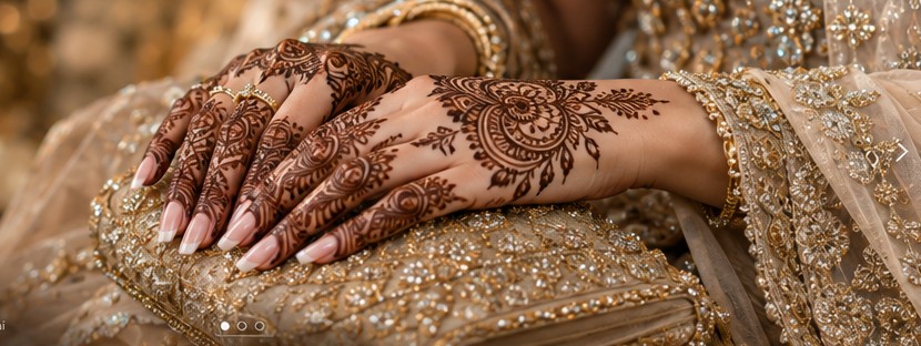 Bridal henna and mehndi design inspiration by Henna By Kausar UAE
